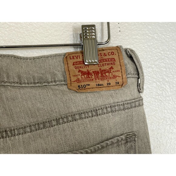 Levis 510 Skinny‎ Jeans Boys Size 18 Regular 29 X 29 Gray Wash Denim EUC - Picture 6 of 7